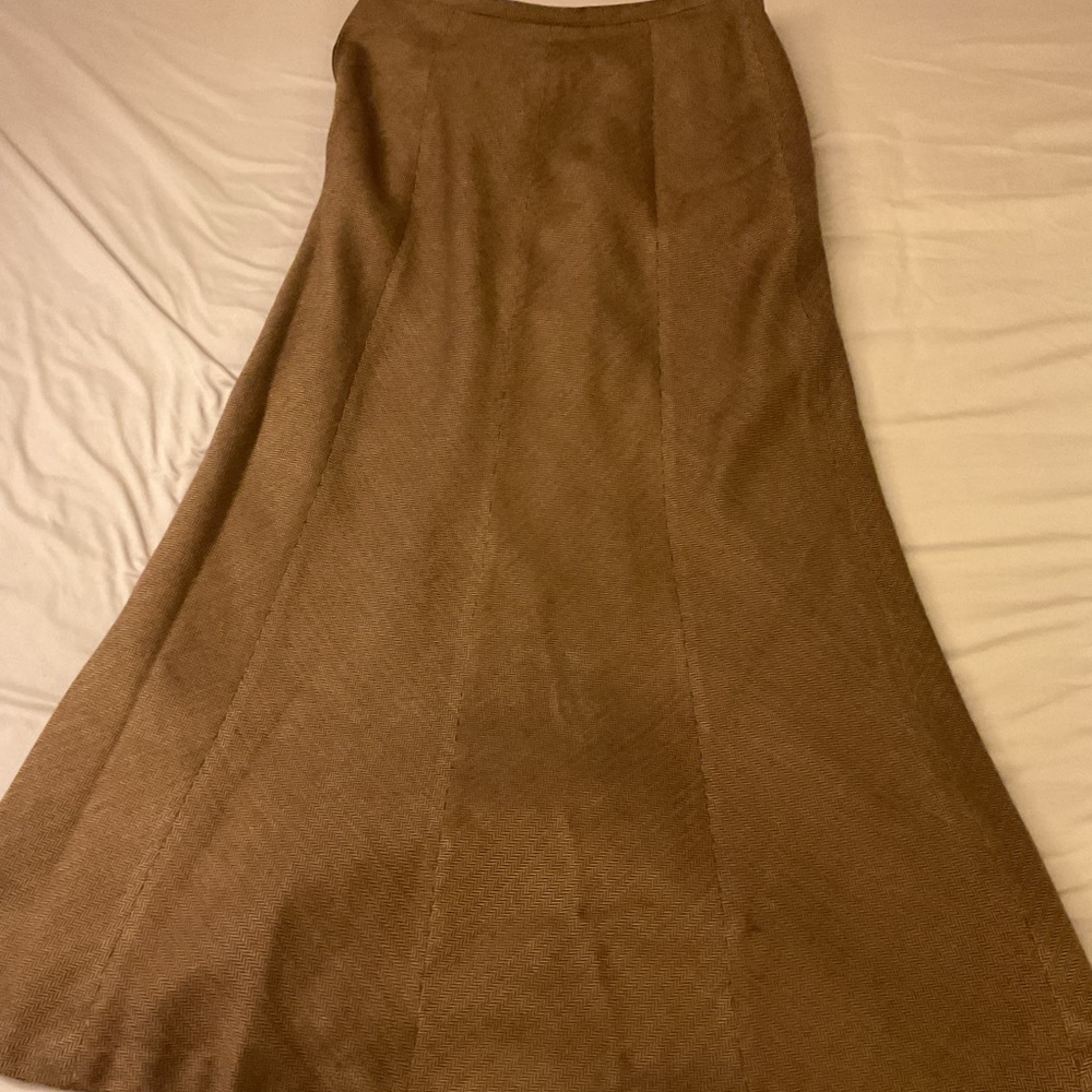 Worthington Golden Brown Maxi Flared Shirt